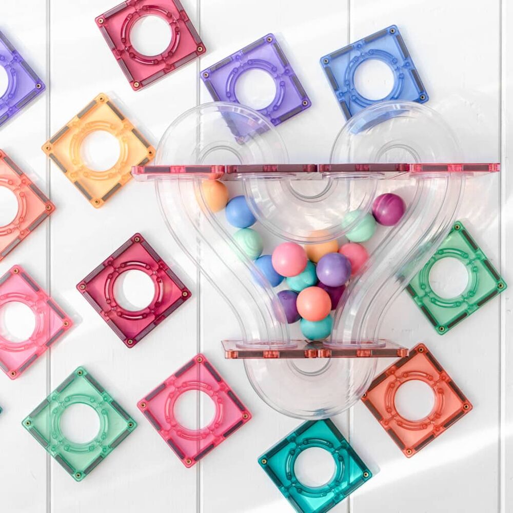 Connetix Pastel Ball Run Pack - 106 stuks