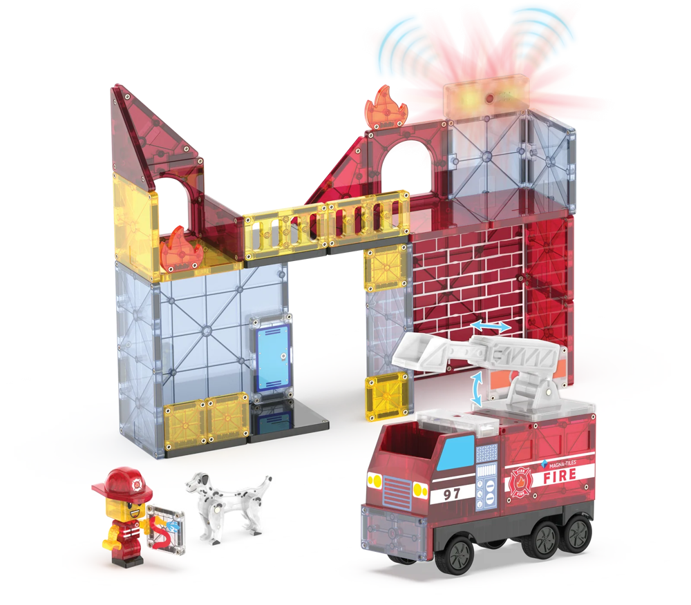 MAGNA-TILES - Fire Station - 50 stuks