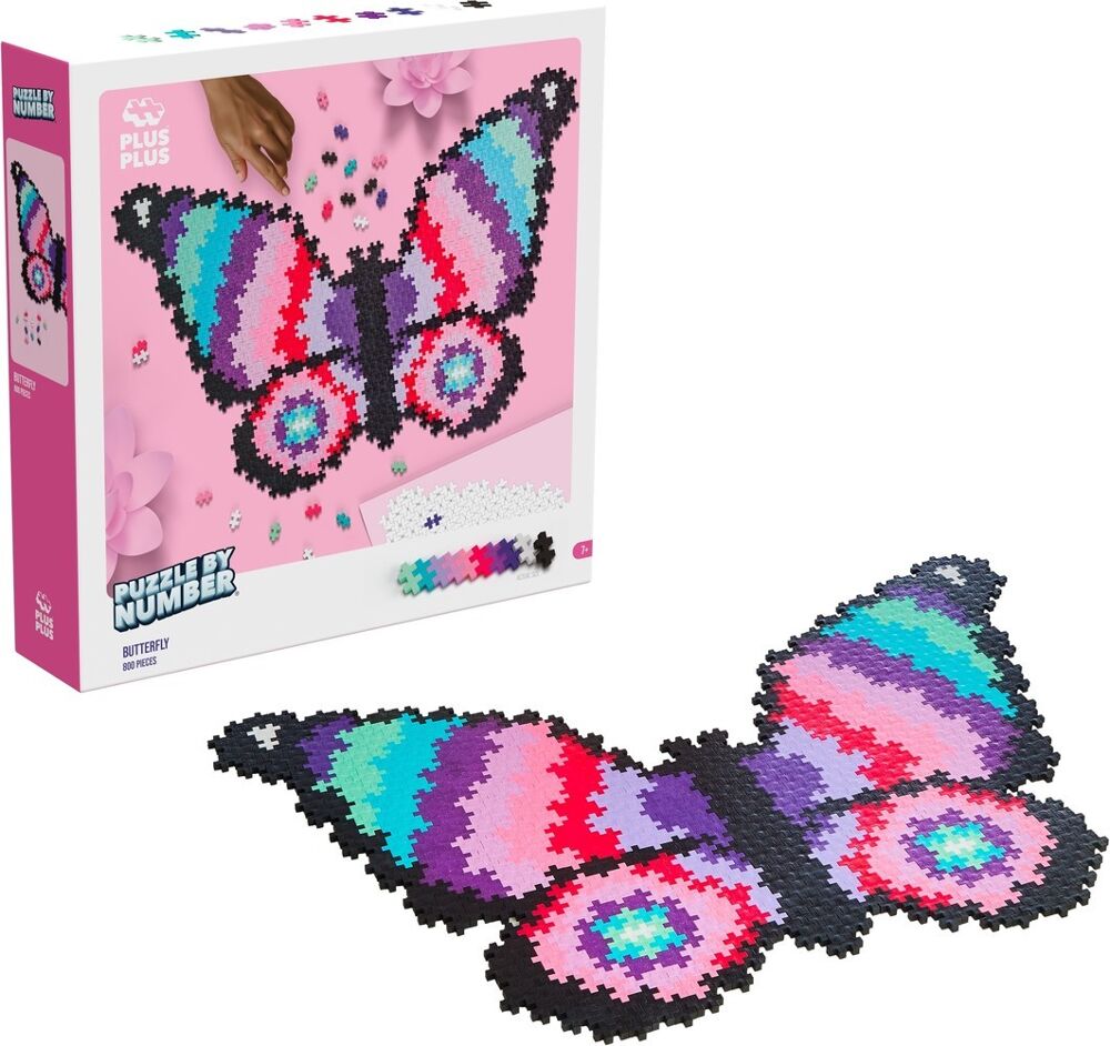 Puzzle by number Plus-Plus vlinder (800st)