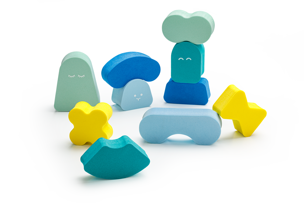 Blokki stapelblokken - minty blue