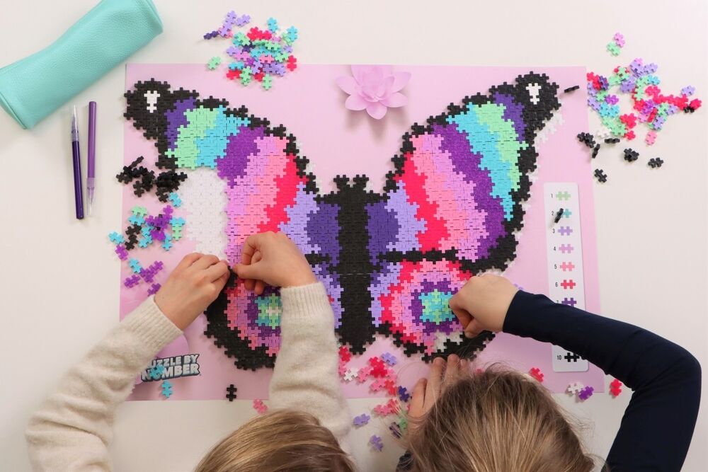 Puzzle by number Plus-Plus vlinder (800st)