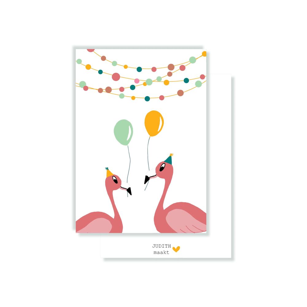 Kaart Flamingos feest