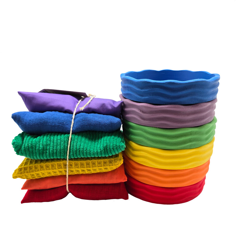 Grennn x Little Botanic label waves regenboog speelset basic