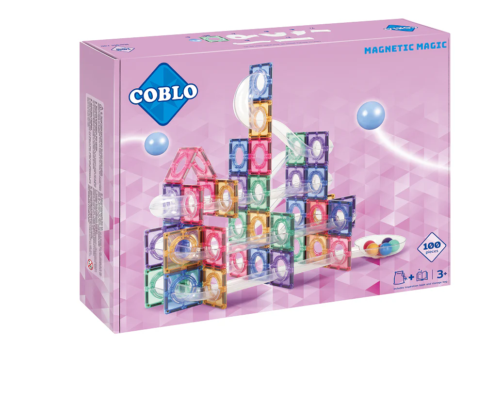 Coblo Pastel Knikkerbaan (100 stuks)
