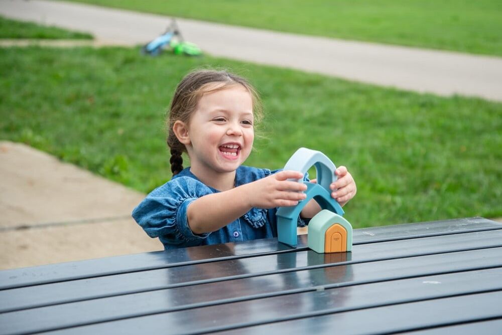 Tickit Silisoft Stapelbare Huizen (Neutrale Kleuren)