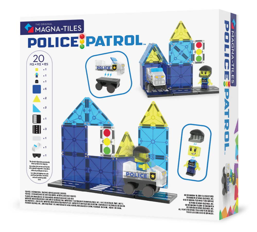 MAGNA-TILES - Police Patrol - 20 stuks