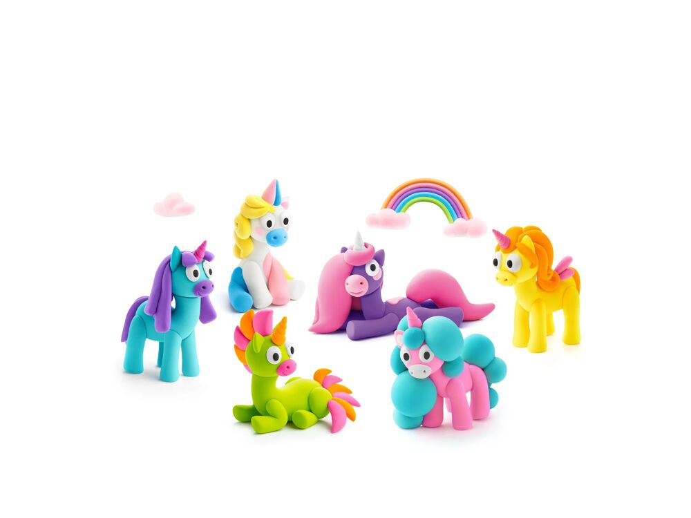 Boetseerklei Unicorns - 6 figuren