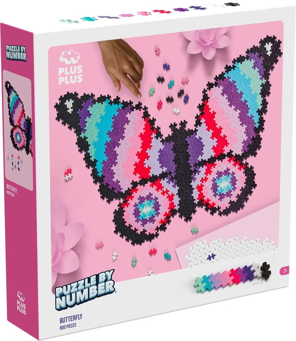 Puzzle by number Plus-Plus vlinder (800st)