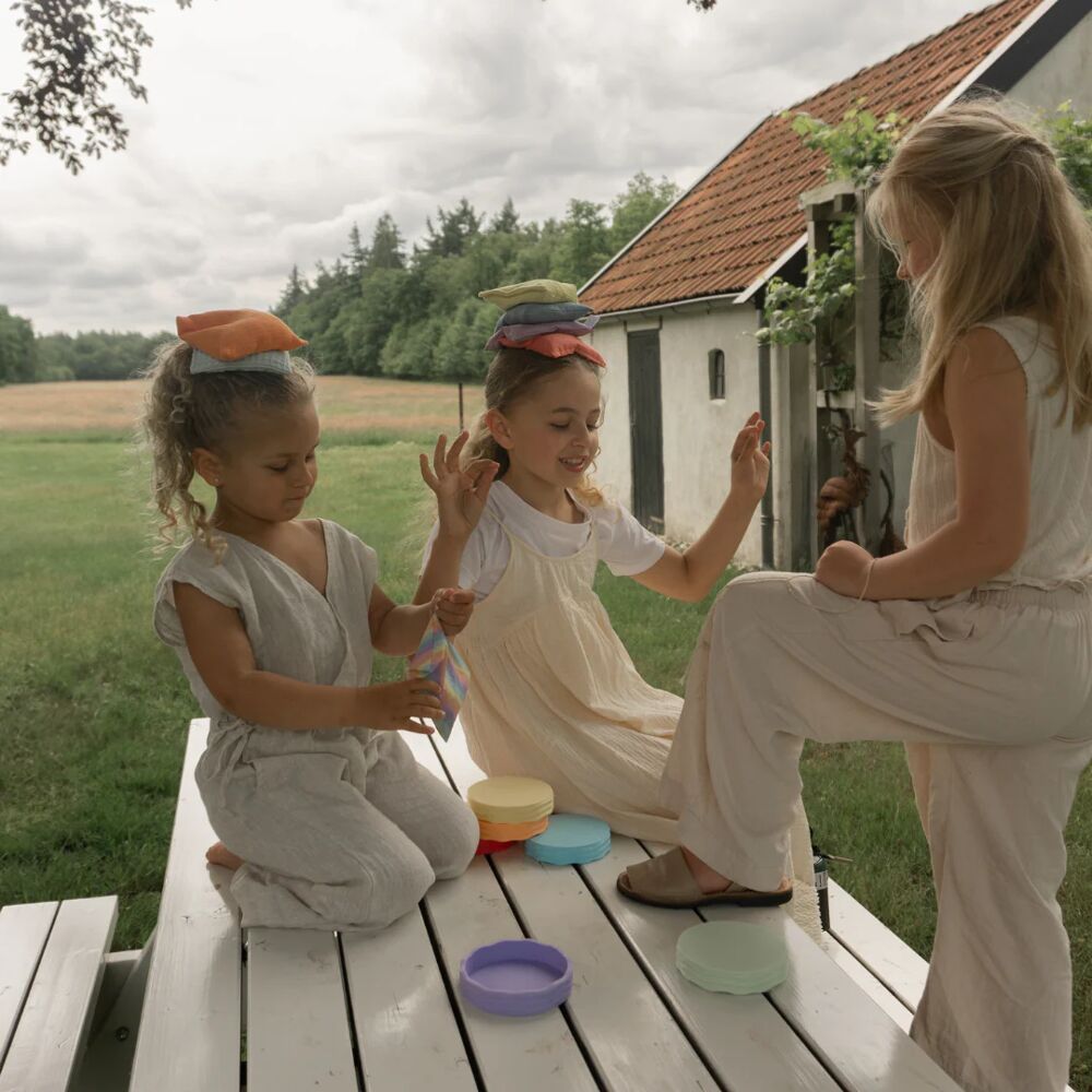 Grennn x Little Botanic label waves speelset compleet - Regenboog