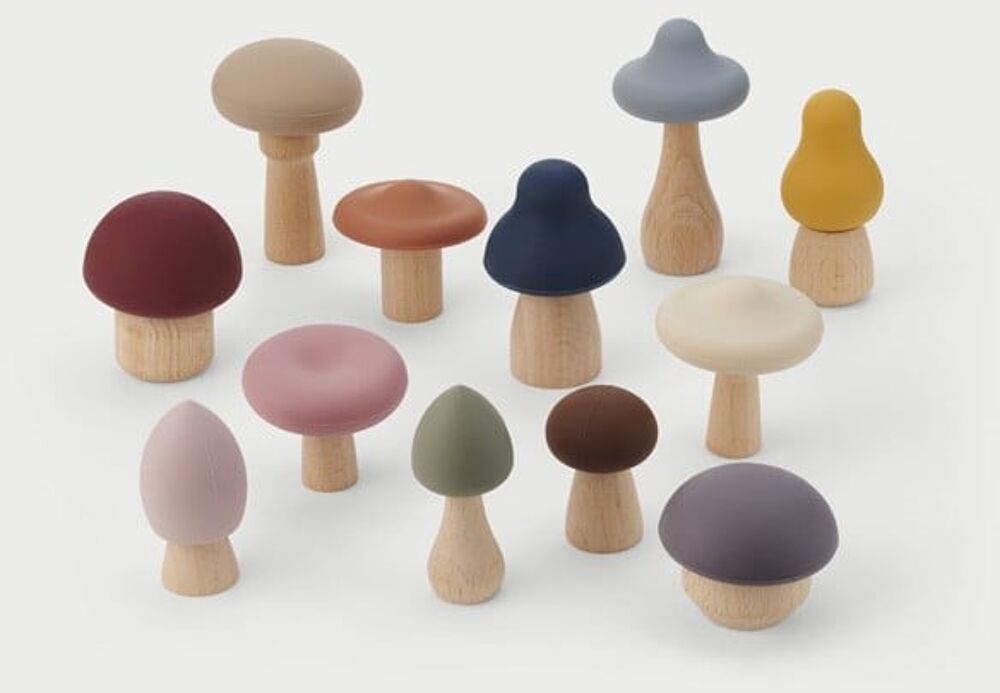Tickit Silisoft Paddenstoelen Set (Aarde Kleuren)