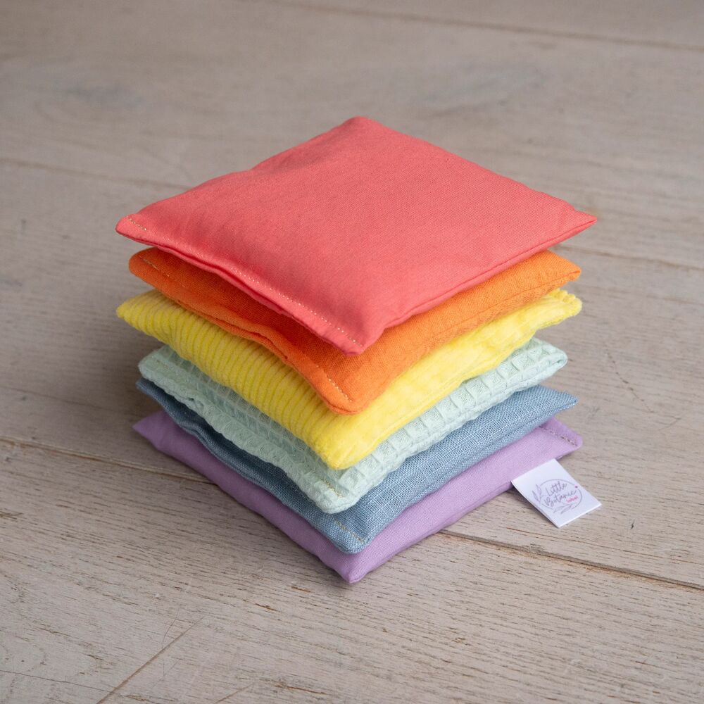 Sensorische pittenzakjes - Pastel - 6 stuks t.w.v. € 34,95