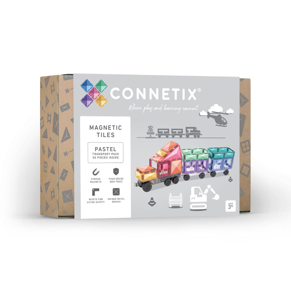 Connetix Pastel Transport Pack - 50 stuks