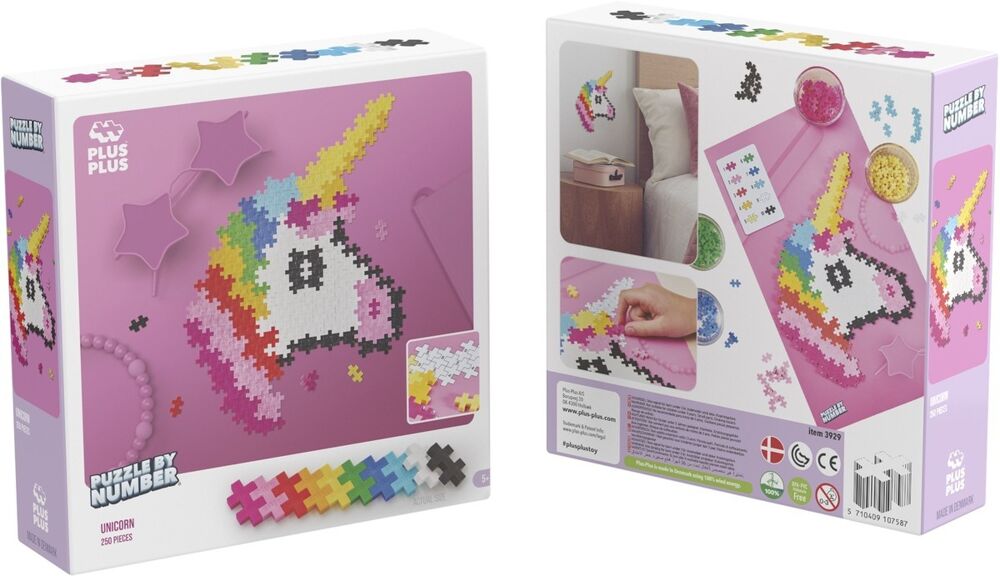 Puzzle by number Plus-Plus Eenhoorn (250st)