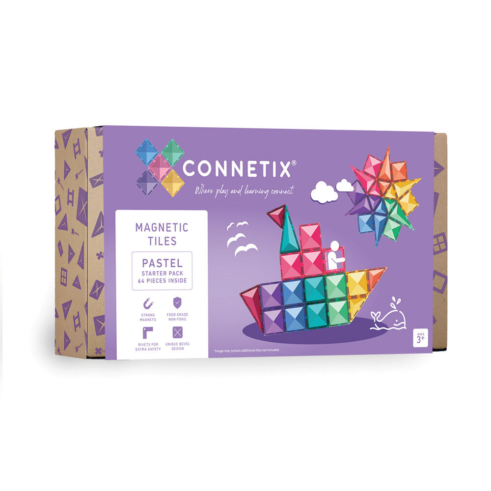 Connetix Pastel Starter Pack - 64 stuks