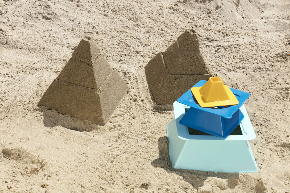 Pyramide bouwer Pira - Vintage blue / Deep blue / Mellow Yellow Pyramide bouwer Pira - Vintage blue / Deep blue / Mellow Yellow