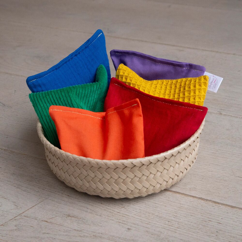 Sensorische pittenzakjes - Regenboog - 6 stuks