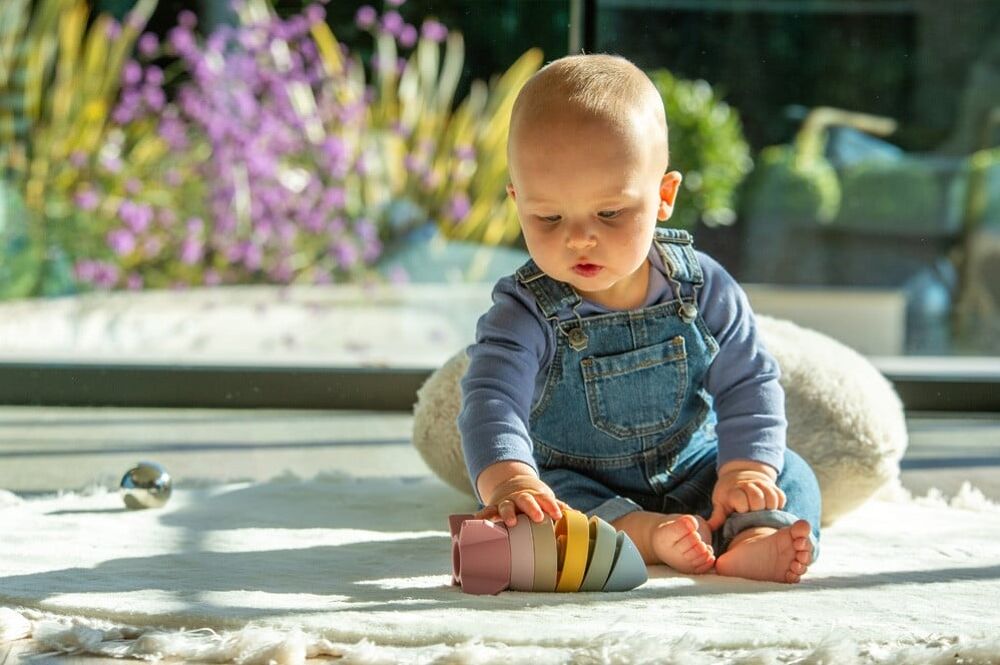 Tickit Silisoft Stapelbare Raket (Aarde Kleuren)