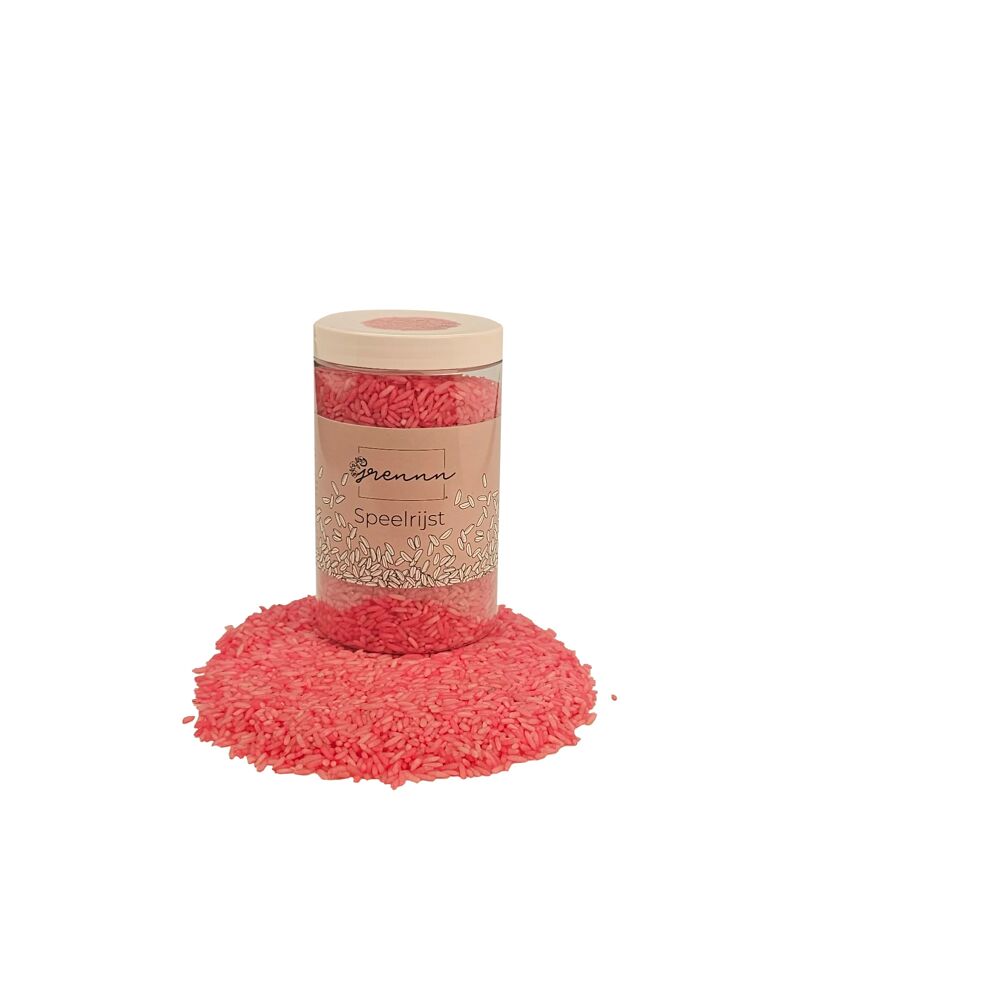 Grennn speelrijst - Roze - 750g