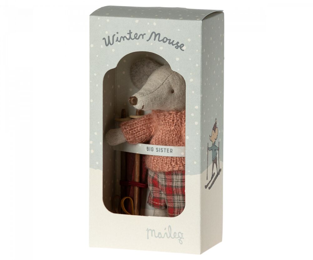 Maileg Winter muis met ski's - Grote zus