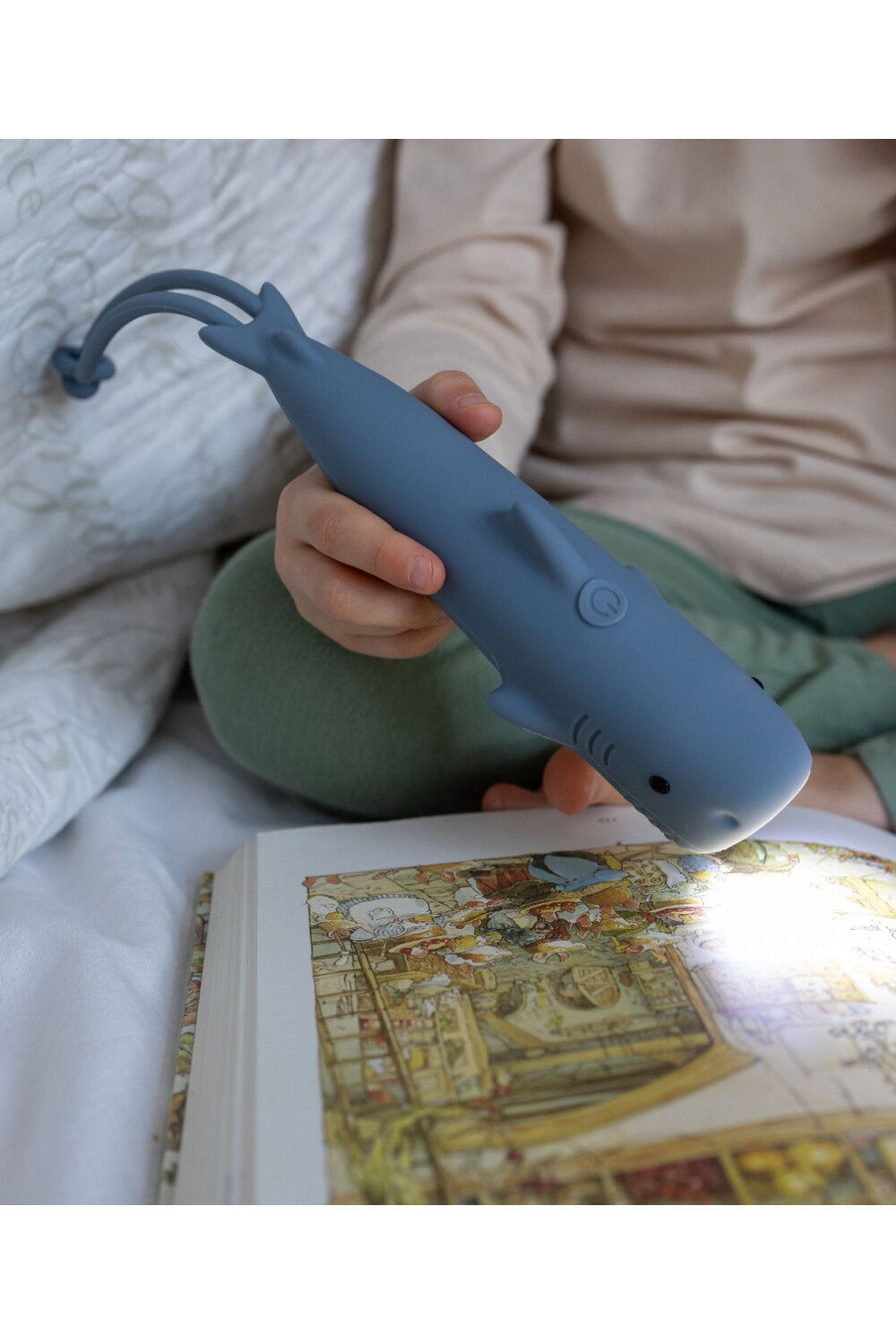 Siliconen kinderzaklamp - Haai