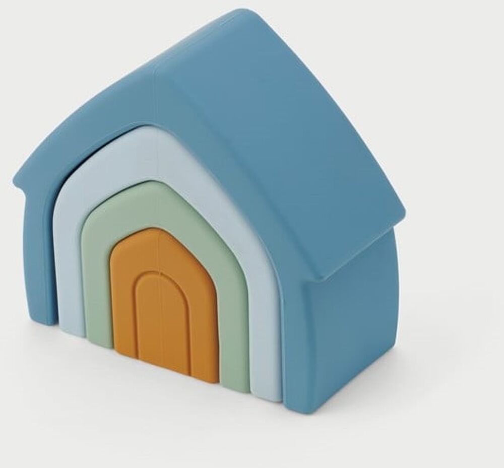 Tickit Silisoft Stapelbare Huizen (Neutrale Kleuren)